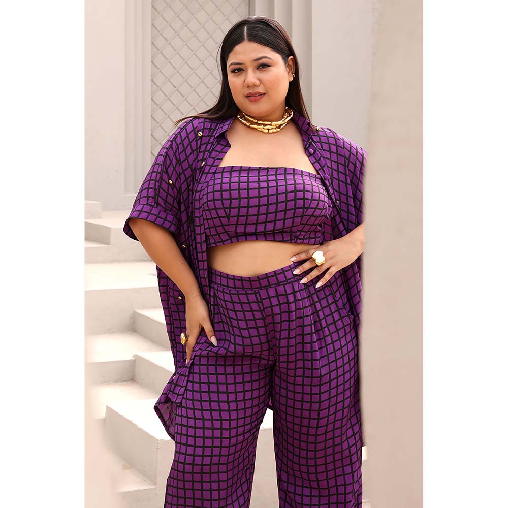 Aapro Label Purple Avalon Co-Ord (Set of 3)