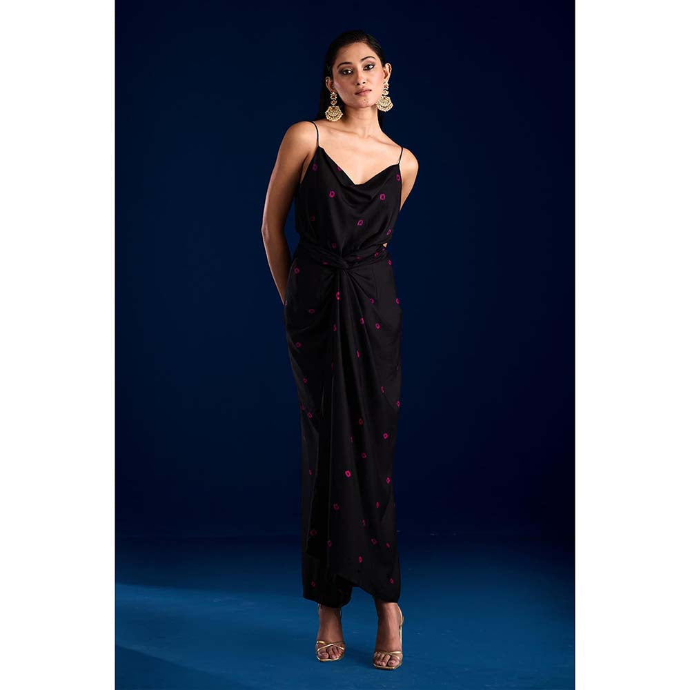 Aapro Label Sahar Draped Pink Dress