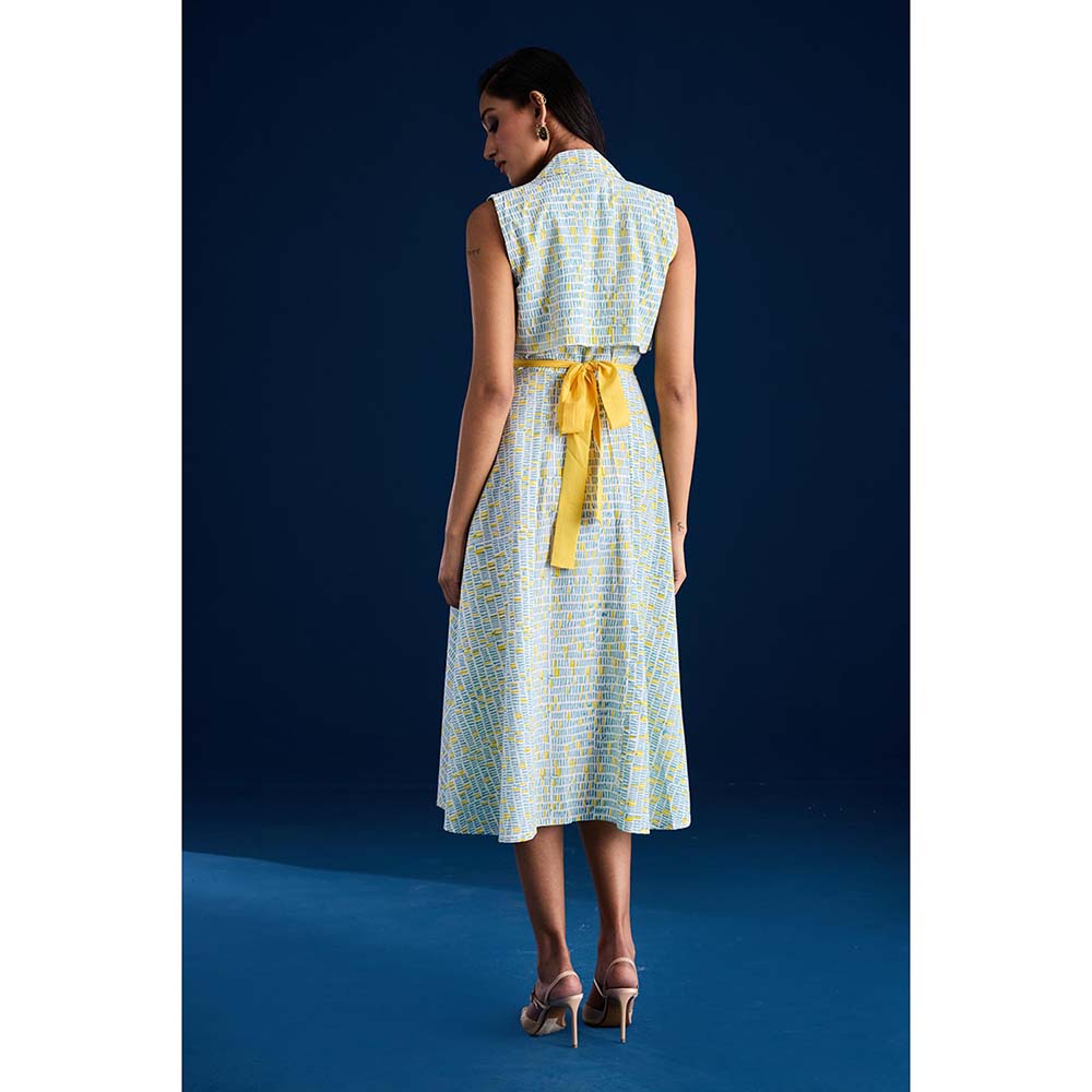 Aapro Label Nara Trench Dress - Blue