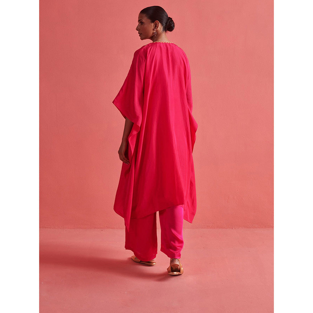 Aarti Sethia Studio Rani Pink Kaftan with Palazzo (Set of 2)
