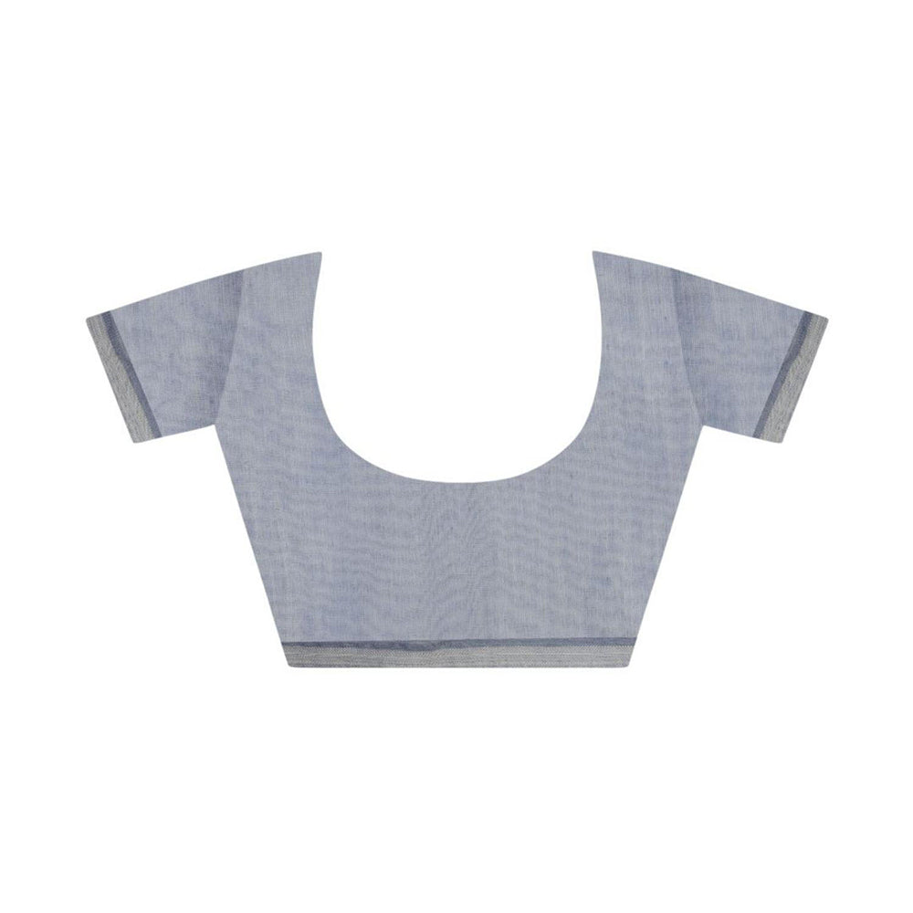 Aditri Handloom Jamdani On Resham Silk Saree with Running Blouse