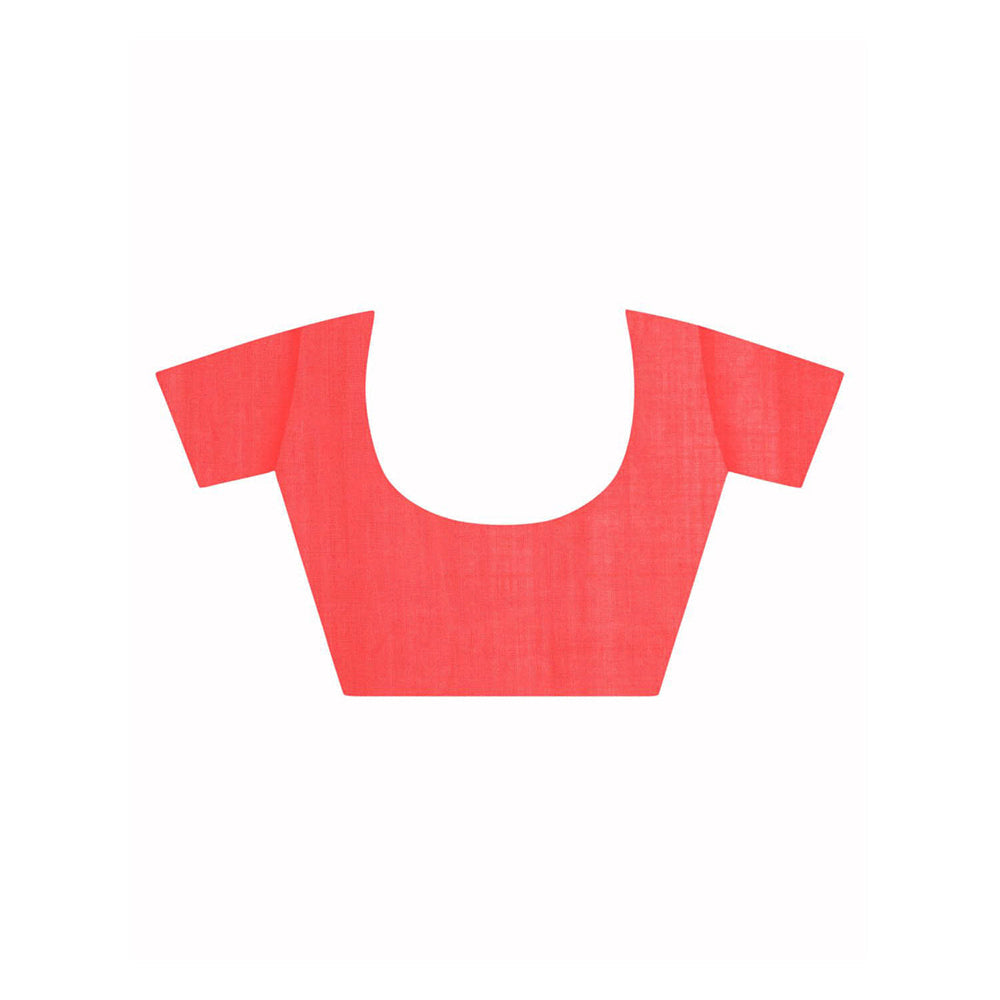 Aditri Multi-Colour Handloom Ikat On Saree with Unstitched Blouse