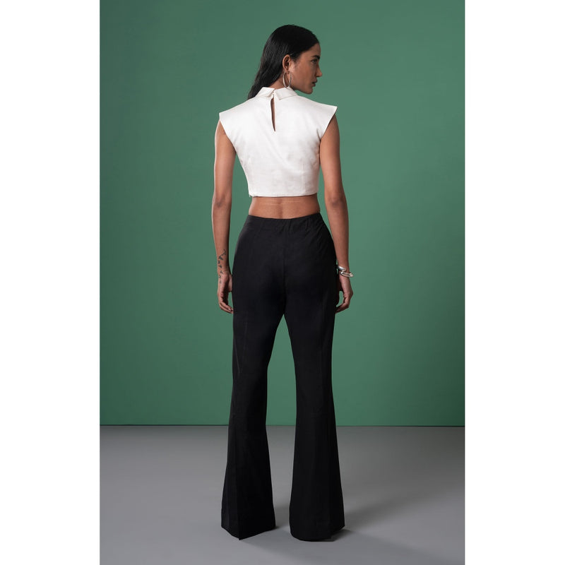 Advait White Shiro Cropped Shirt