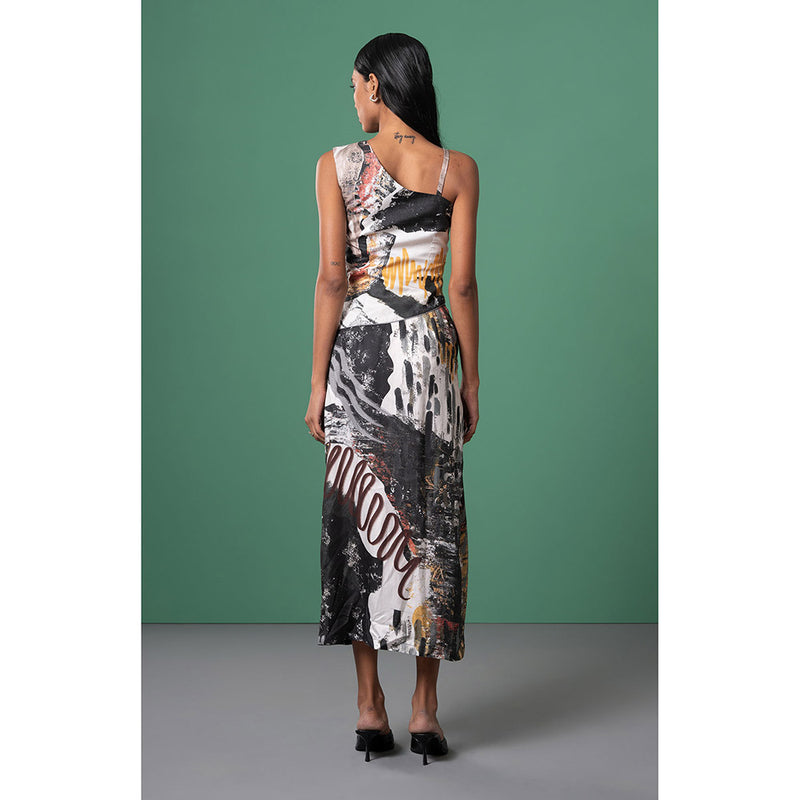 Advait Grey Chasm Midi Dress