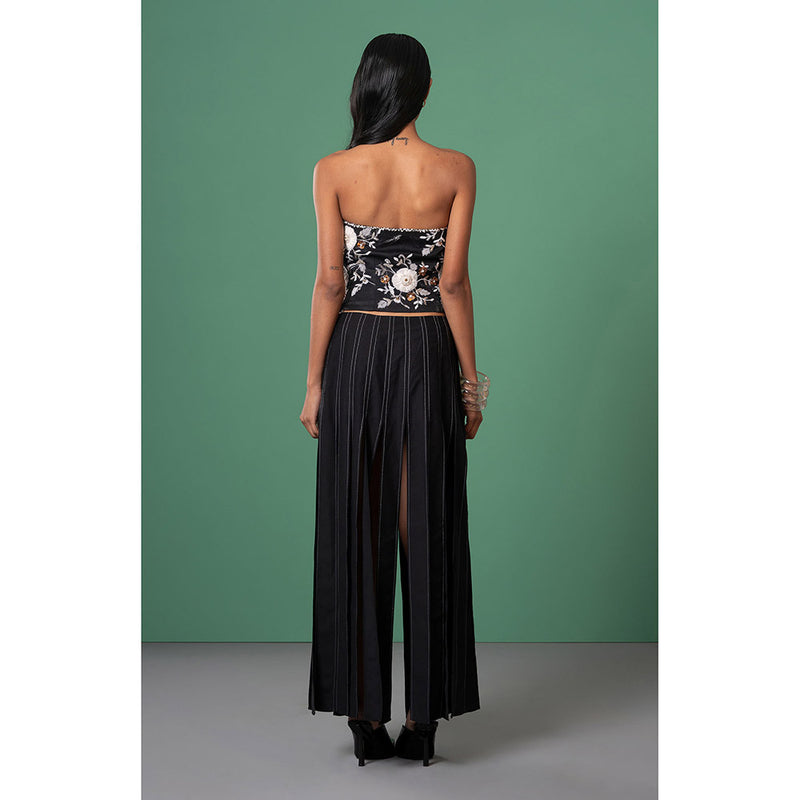 Advait Black Onyx Embroidered Top