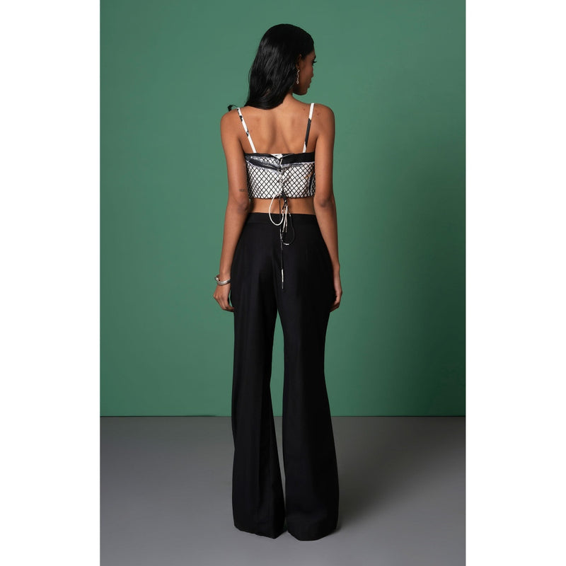 Advait White Beru Embroidered Corset Top
