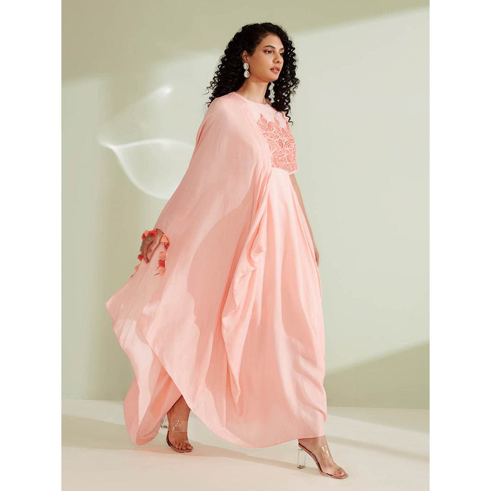 1999AD Winnik Peach Draped Gown
