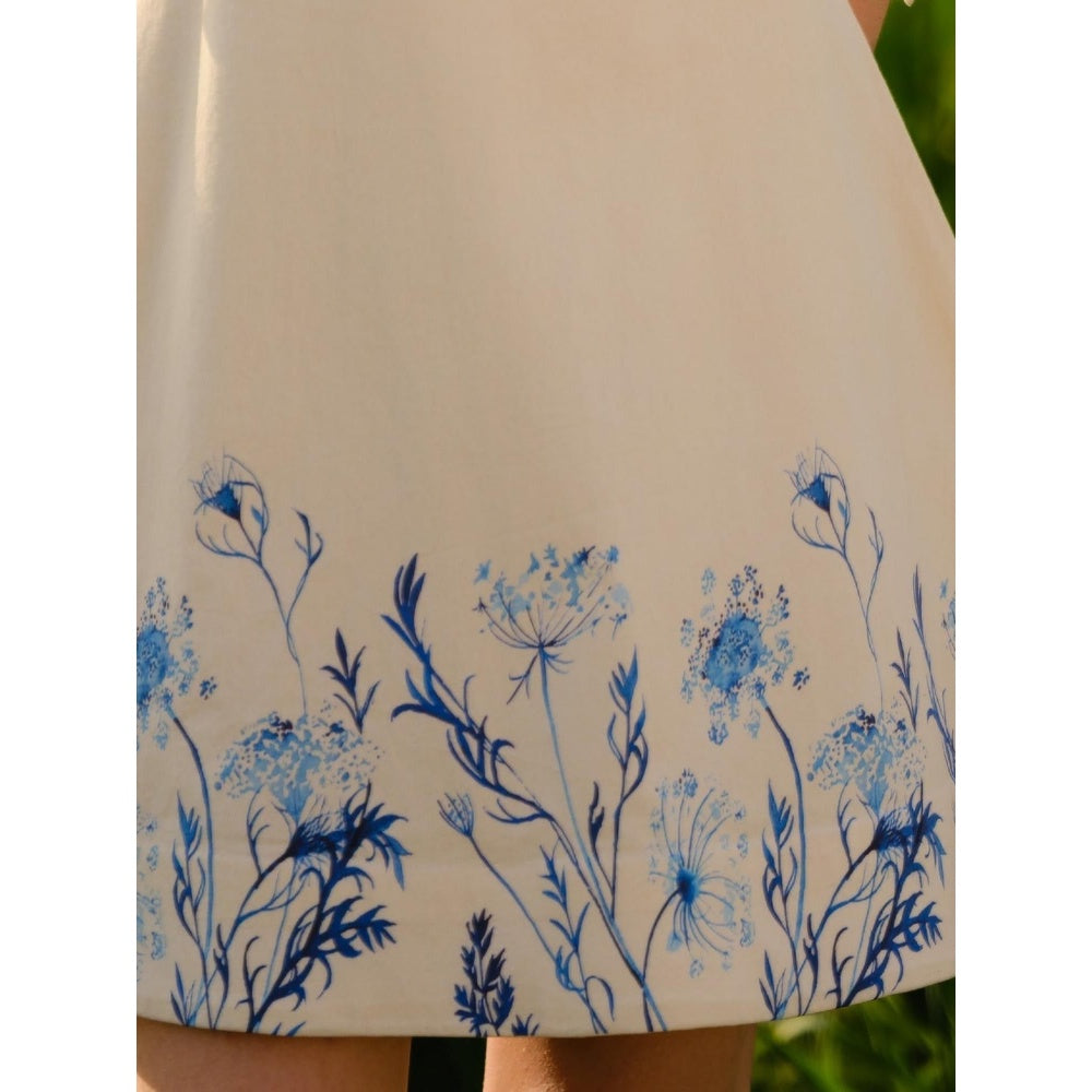 AFRIYA Indigo Print Short Dress