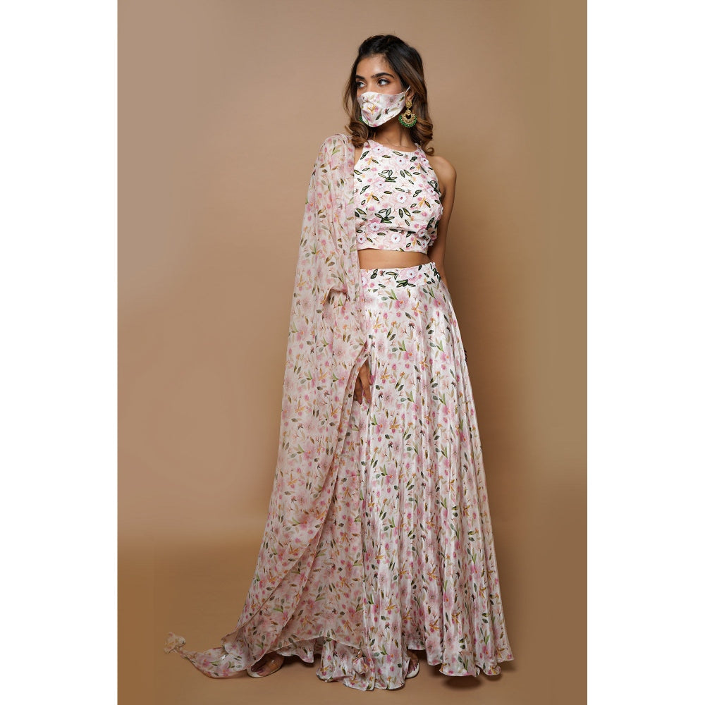 Ahi Clothing Floral Digital Printed Lehenga (Set of 3)