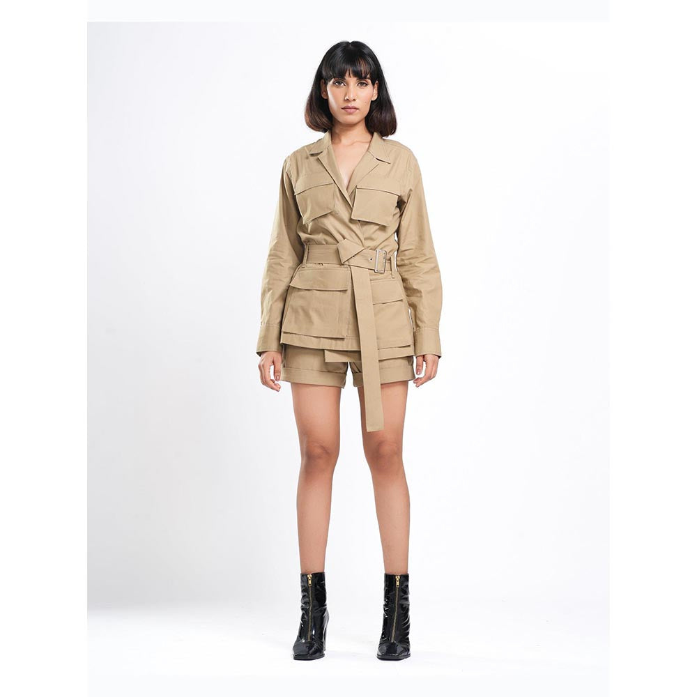 AHI Clothing Zest - Khakhi Co-Ord Set