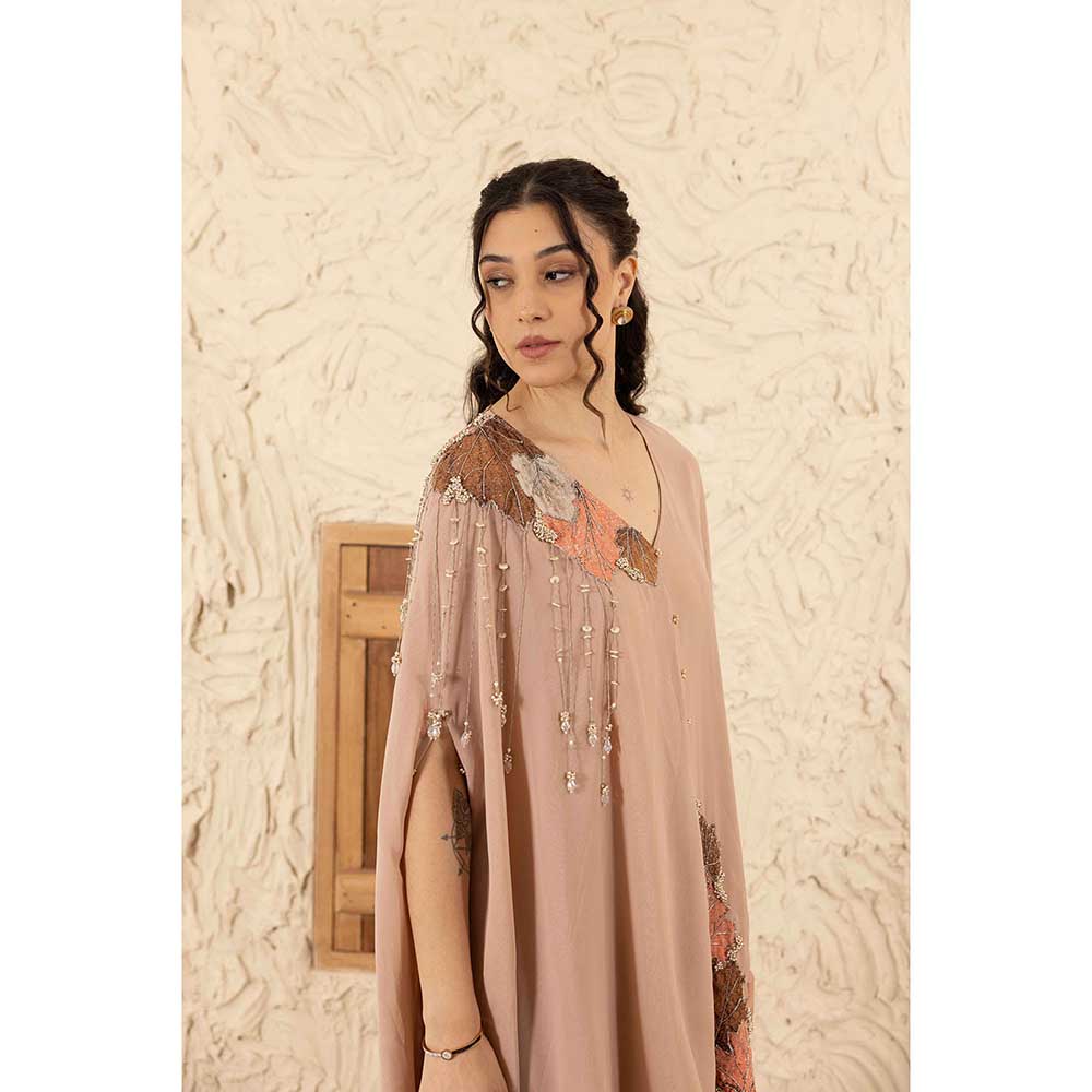 Ajiesh Oberoi Nude Barkha Co-Ord (Set of 2)