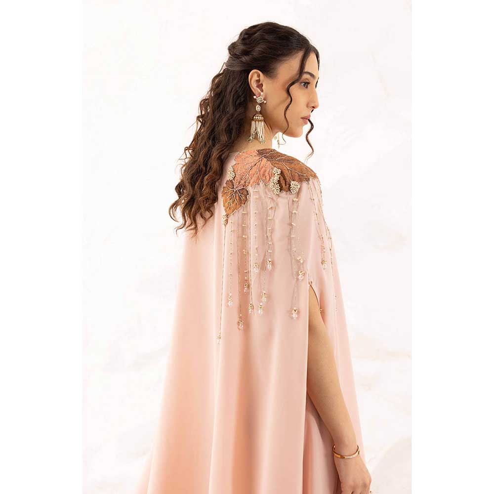 Ajiesh Oberoi Pink Barkha Co-Ord (Set of 2)