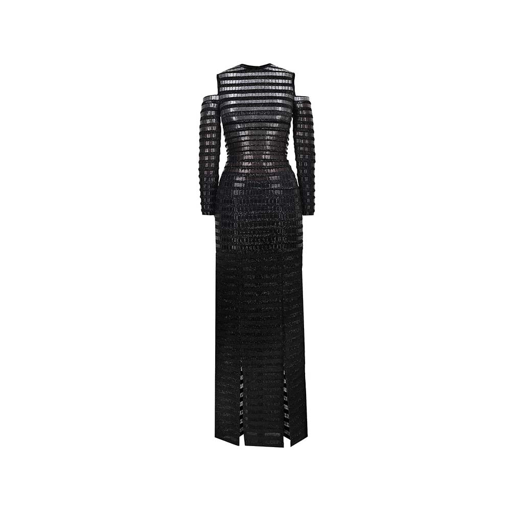 AKHL Black Gradient Glass Dress