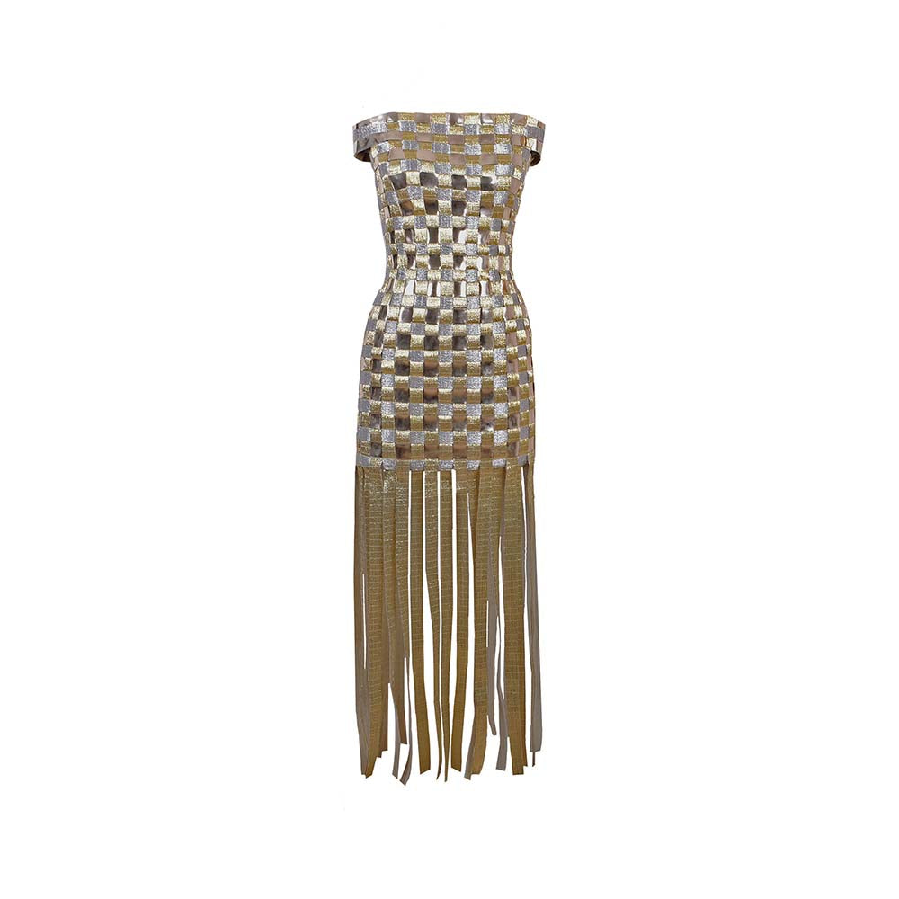 AKHL Gold Woven Dress