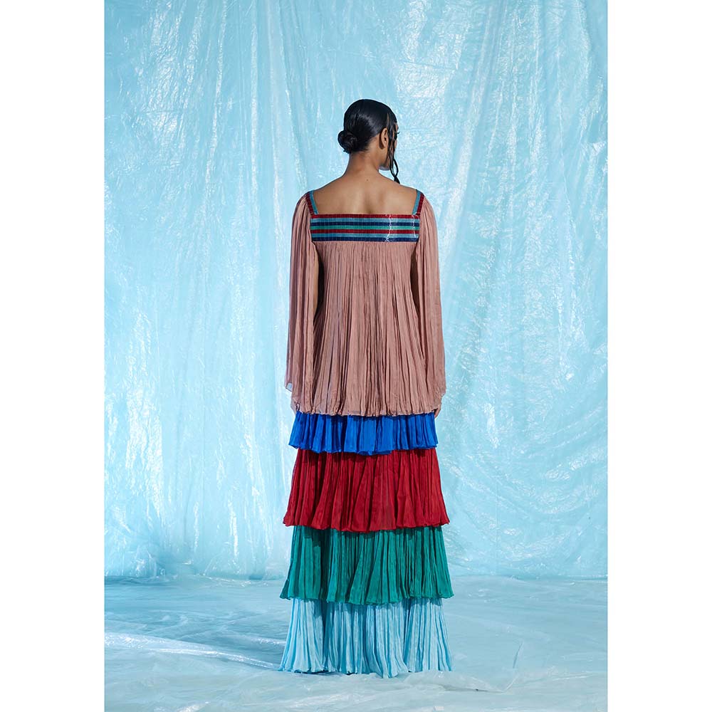 AKHL Multi-Colour Multicolour Tier Skirt