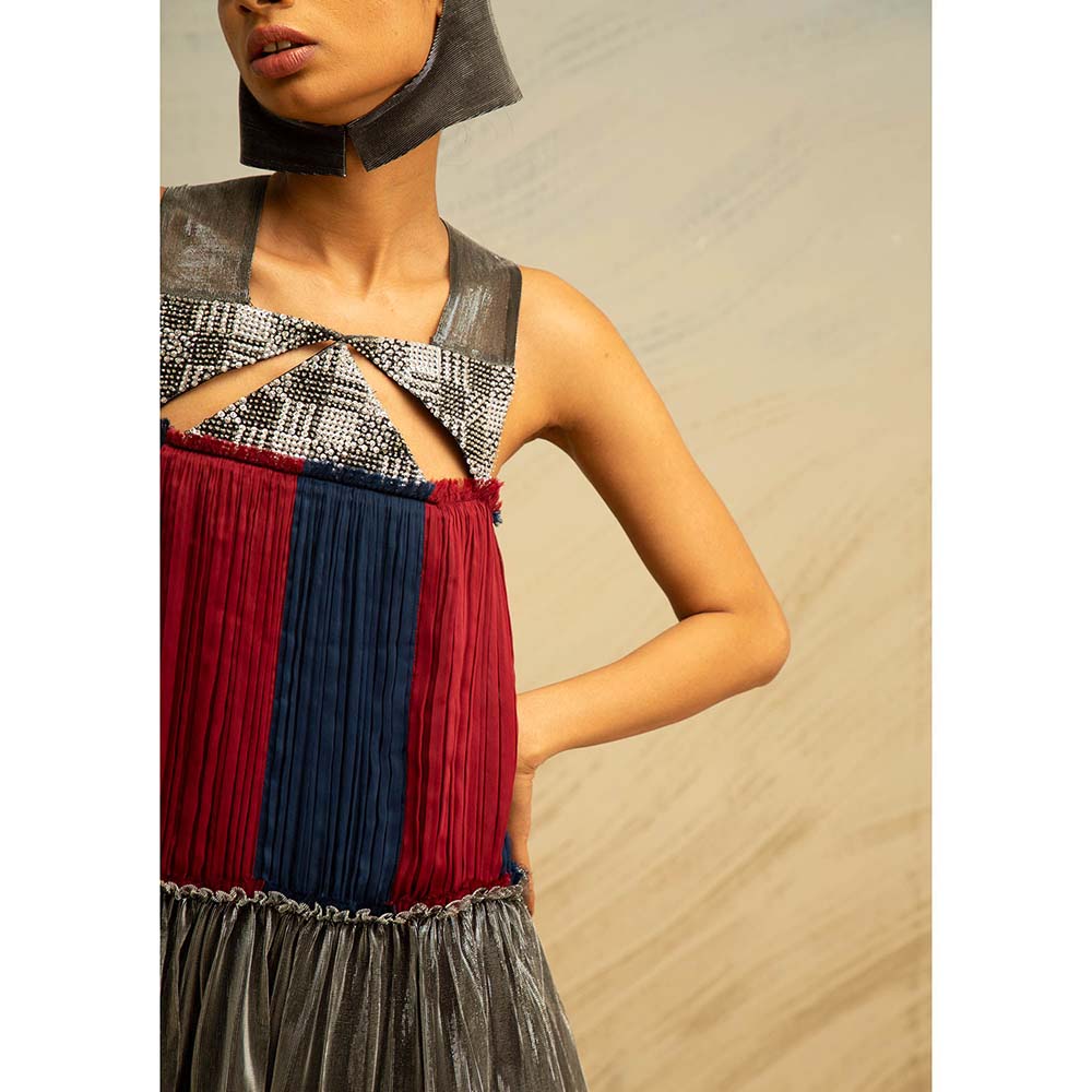 AKHL Multi-Colour Sequins Yoke Dress