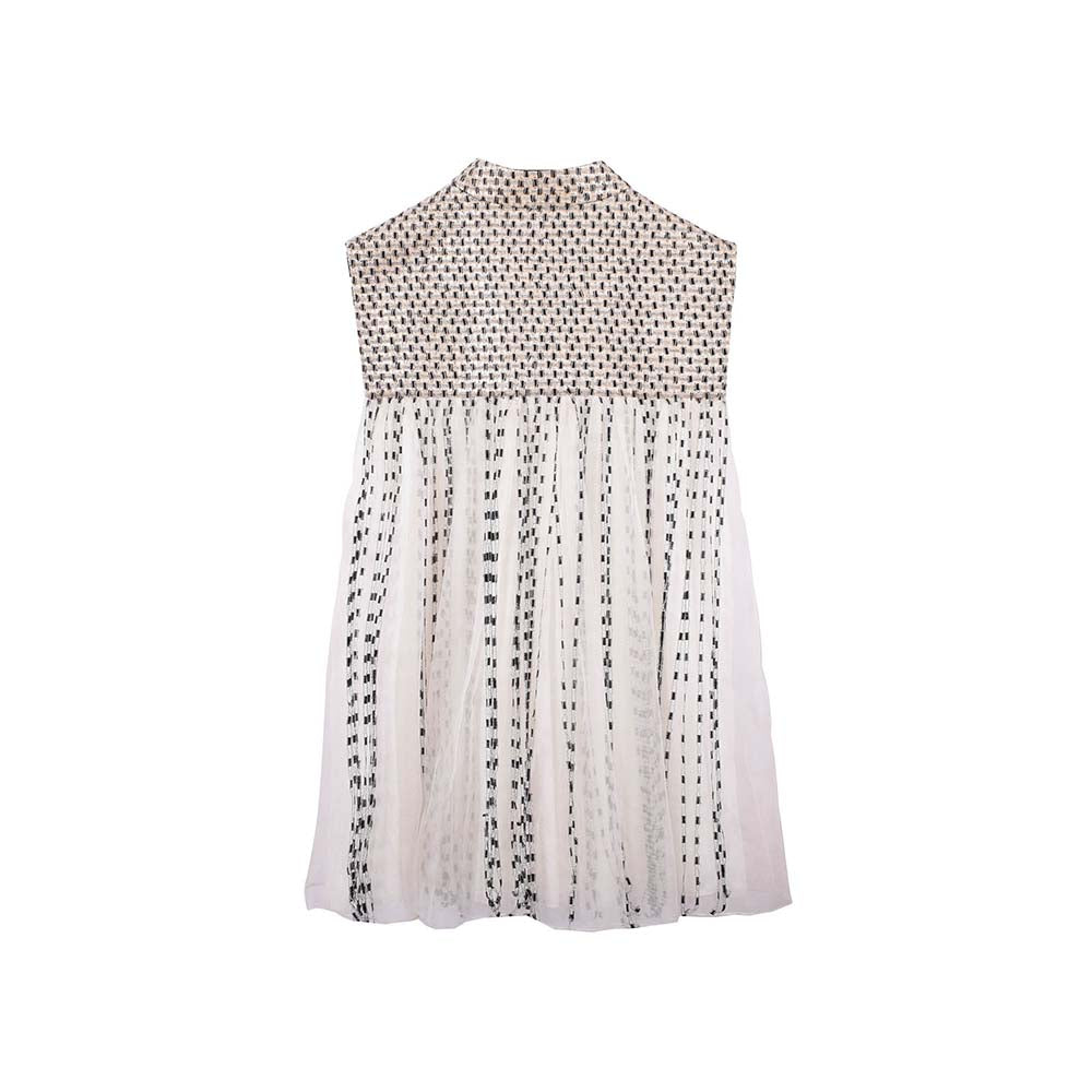 AKHL Grey Square Yoke Gathered Top