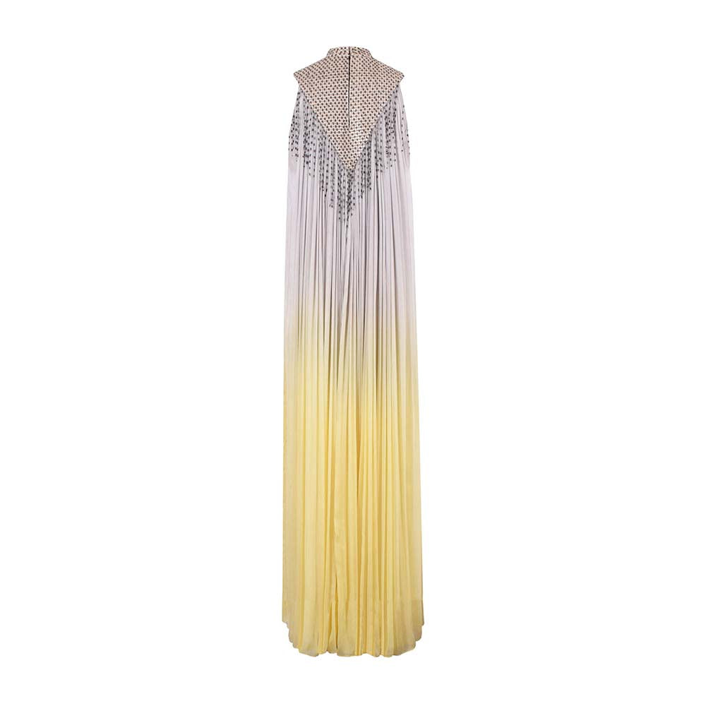 AKHL Multi-Colour Gathered Chiffon Maxi Dress