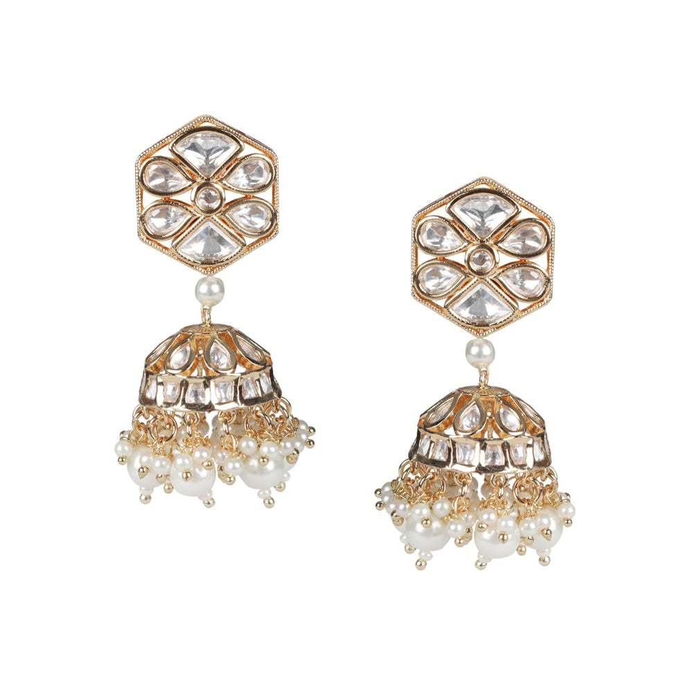 Akulya Jewels Polki and Pearl Necklace (Set of 2)