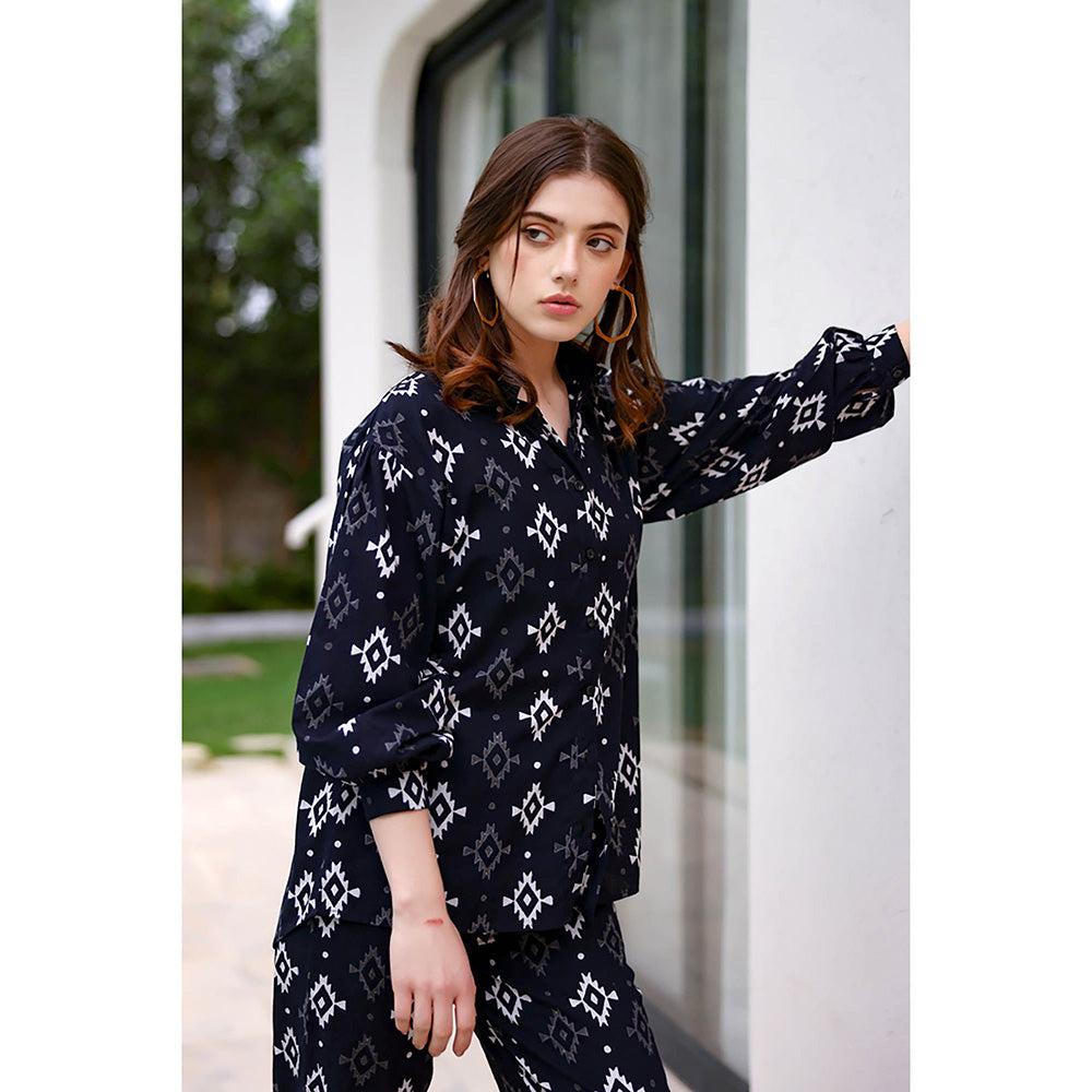 AlterEGO Haley Black The Dark Moon Printed Co-Ord (Set of 3)