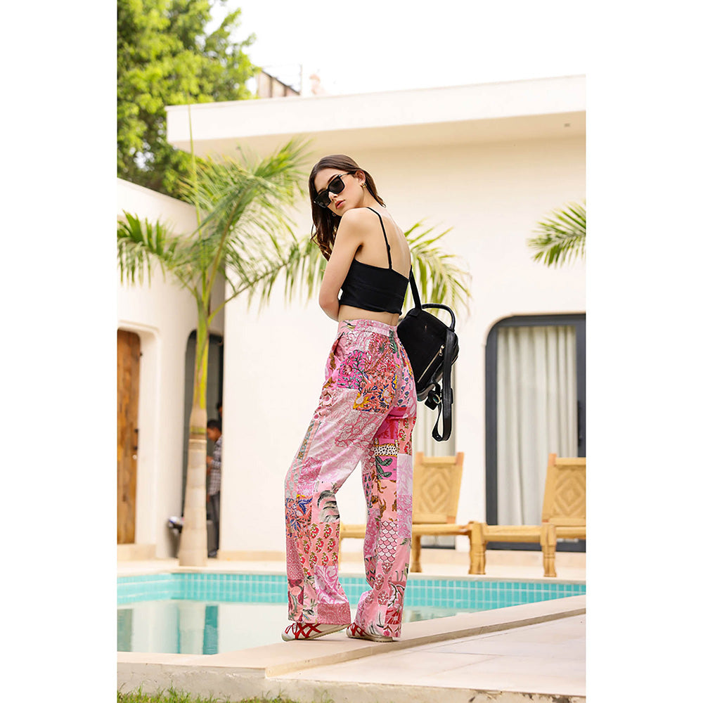 AlterEGO Rana Pink Printed Pant