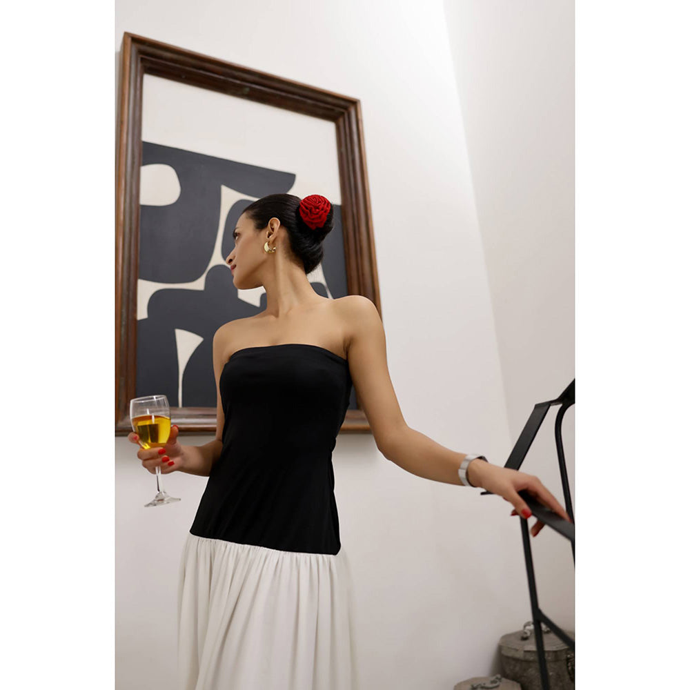 AlterEGO Vine-Dual Tone Drop Waist Dress