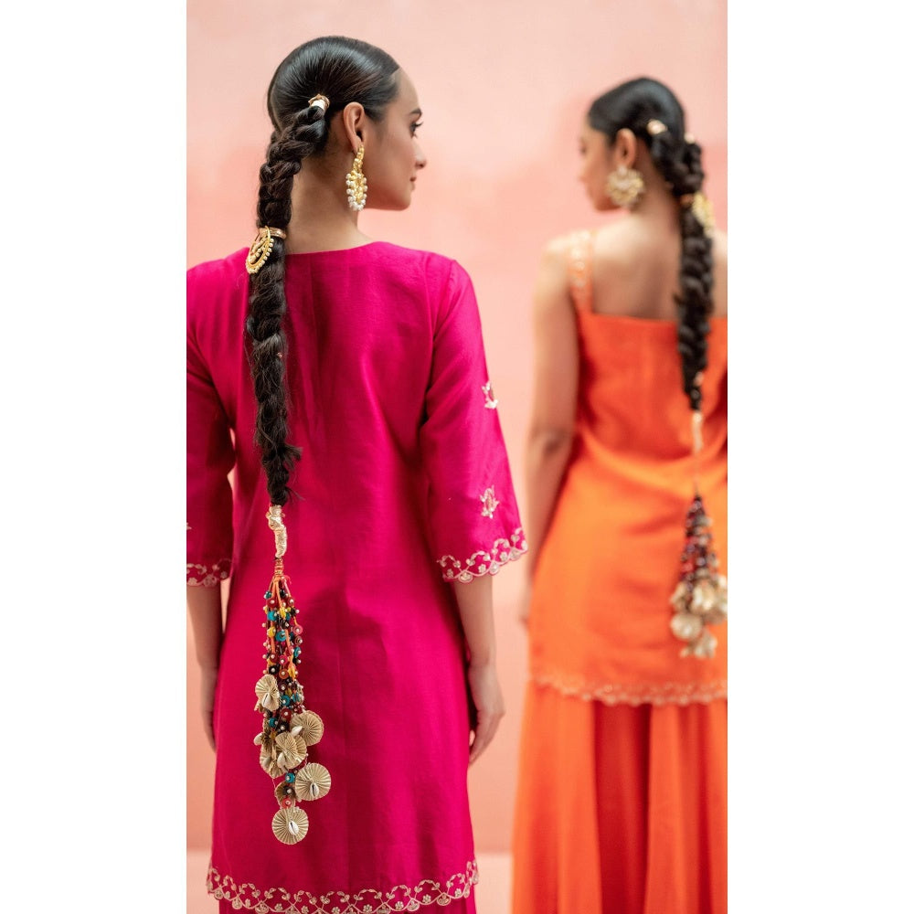 AM by Anita Mittal Noor Pink Kurta with Sharara and Dupatta