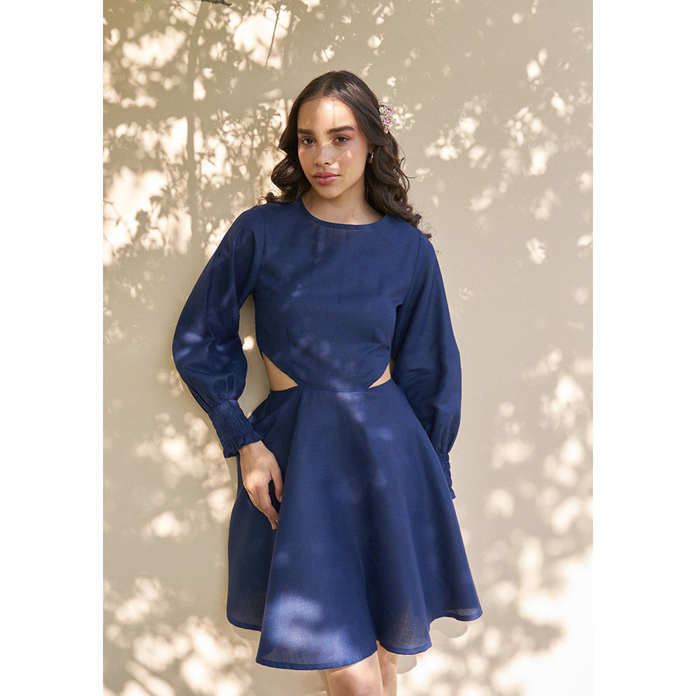 AMOSHI Cleo Cutout Mini Dress -Navy Blue