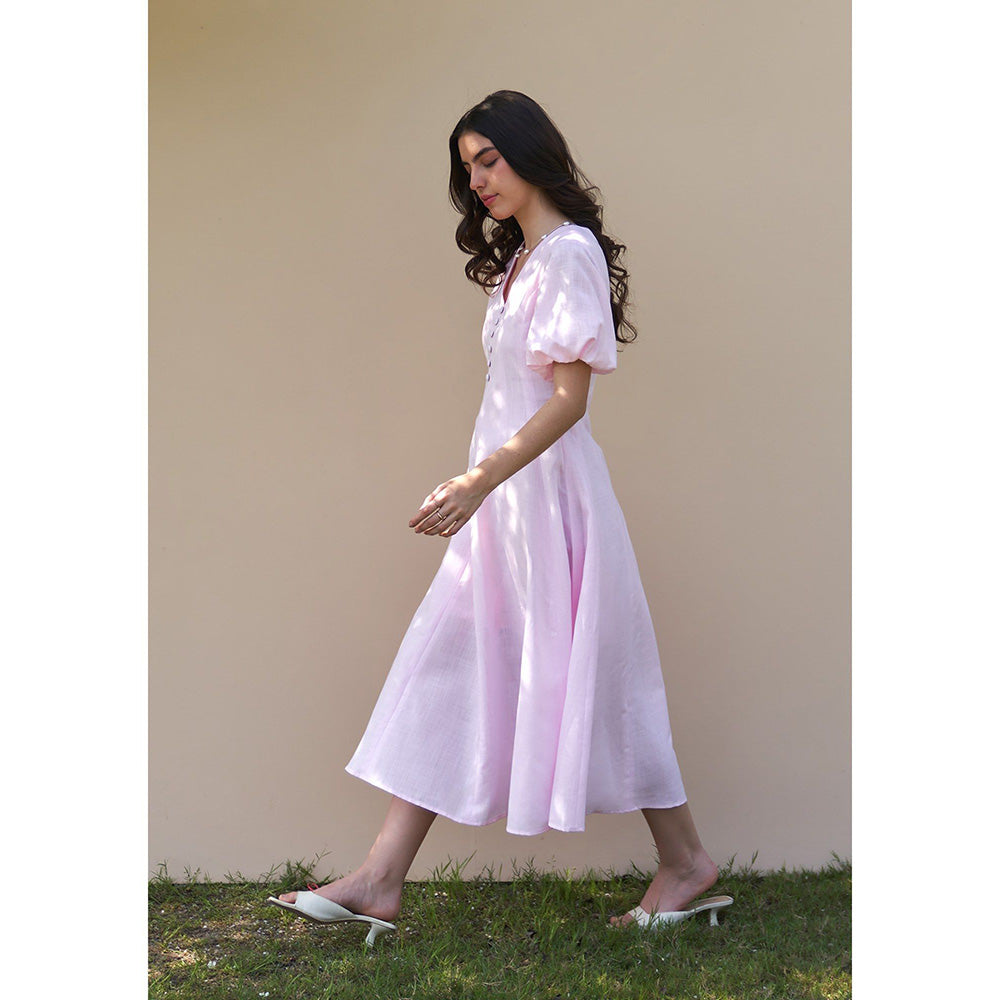 AMOSHI Pia Midi Dress -Baby Pink