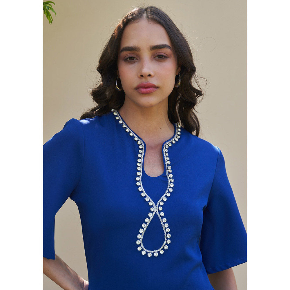 AMOSHI Dewdrop Midi Dress -Blue