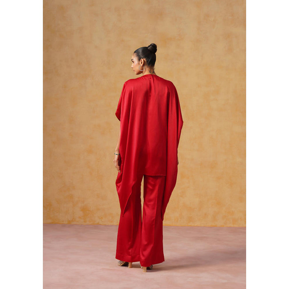 AMOSHI Tara Kaftan Co-Ord Set (Red)