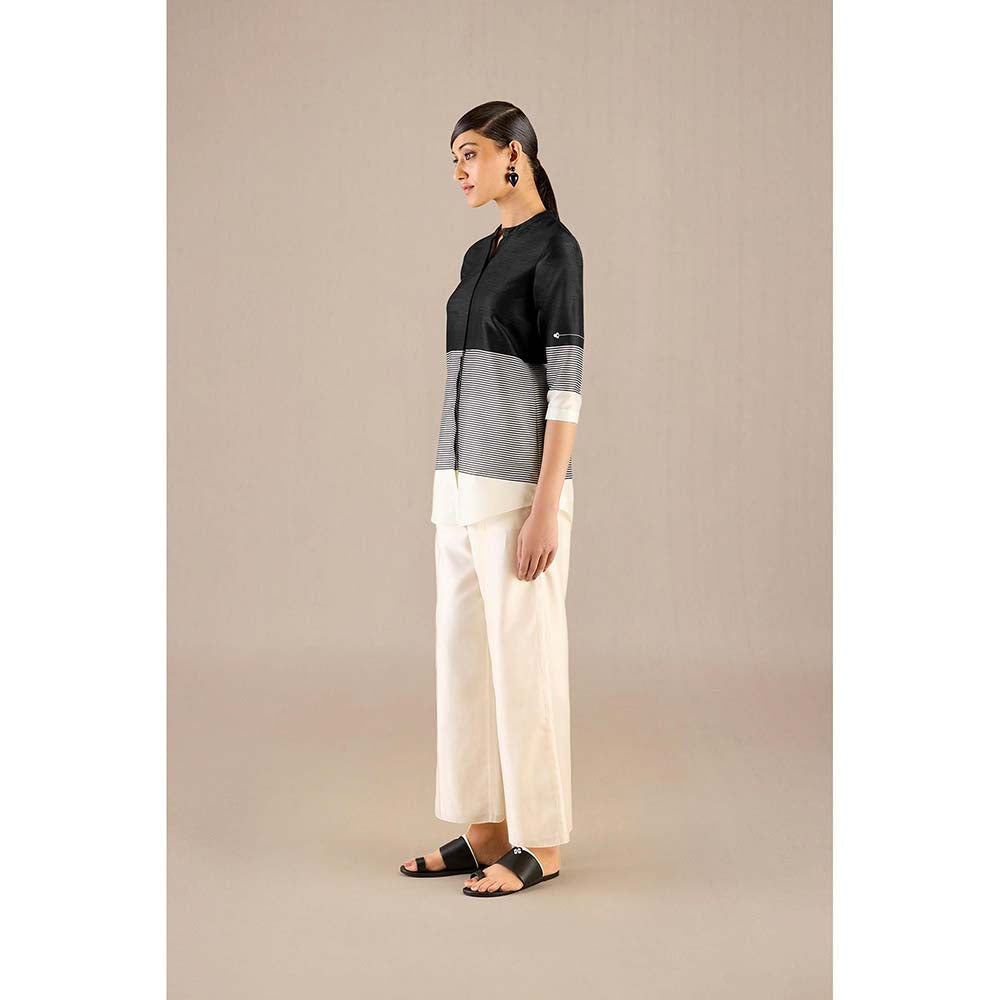 AMPM Black Daara Shirt with Palazzo (Set of 2)