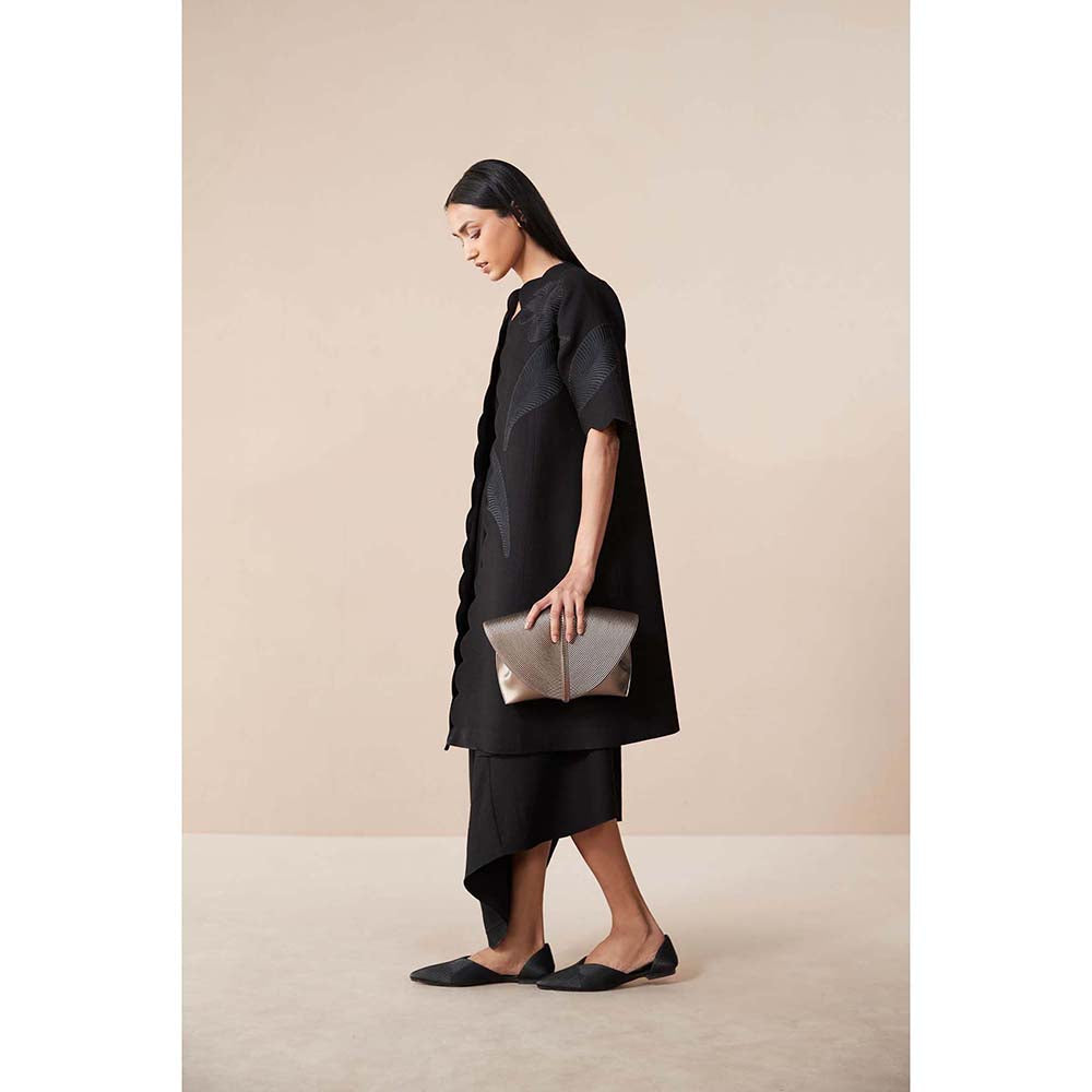 AMPM Black Arzu Jacket with Dress and Belt (Set of 3)