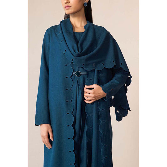 AMPM Teal Seba Jacket with Dress and Belt (Set of 3)