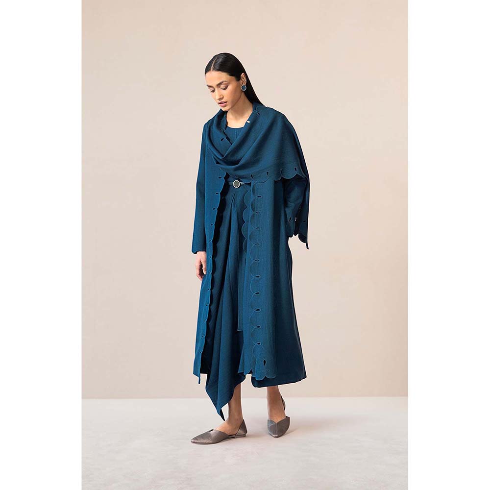 AMPM Teal Seba Jacket with Dress and Belt (Set of 3)