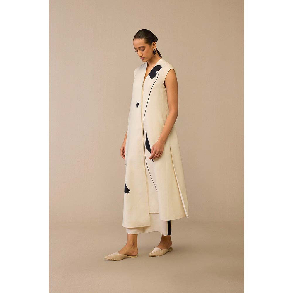 AMPM Ivory Dilshad Jacket with Palazzo (Set of 2)