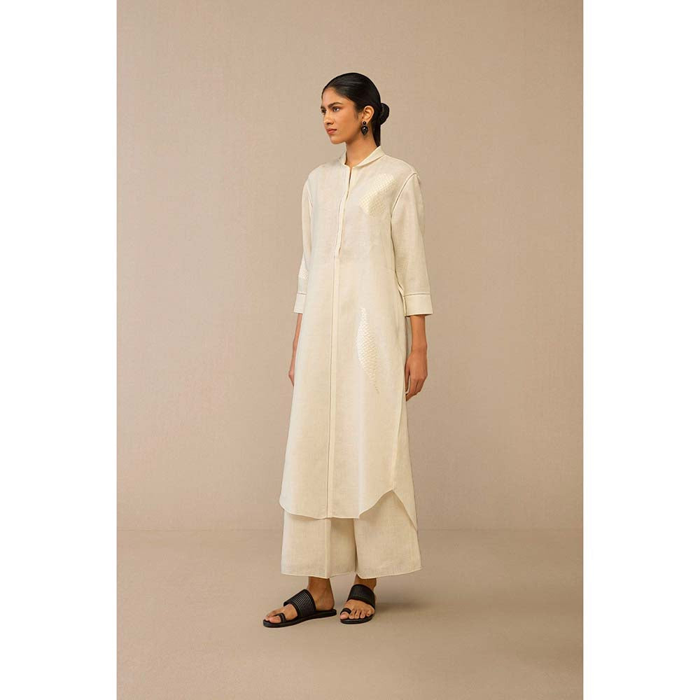 AMPM Ivory Dilafrooz Kurta with Palazzo (Set of 2)