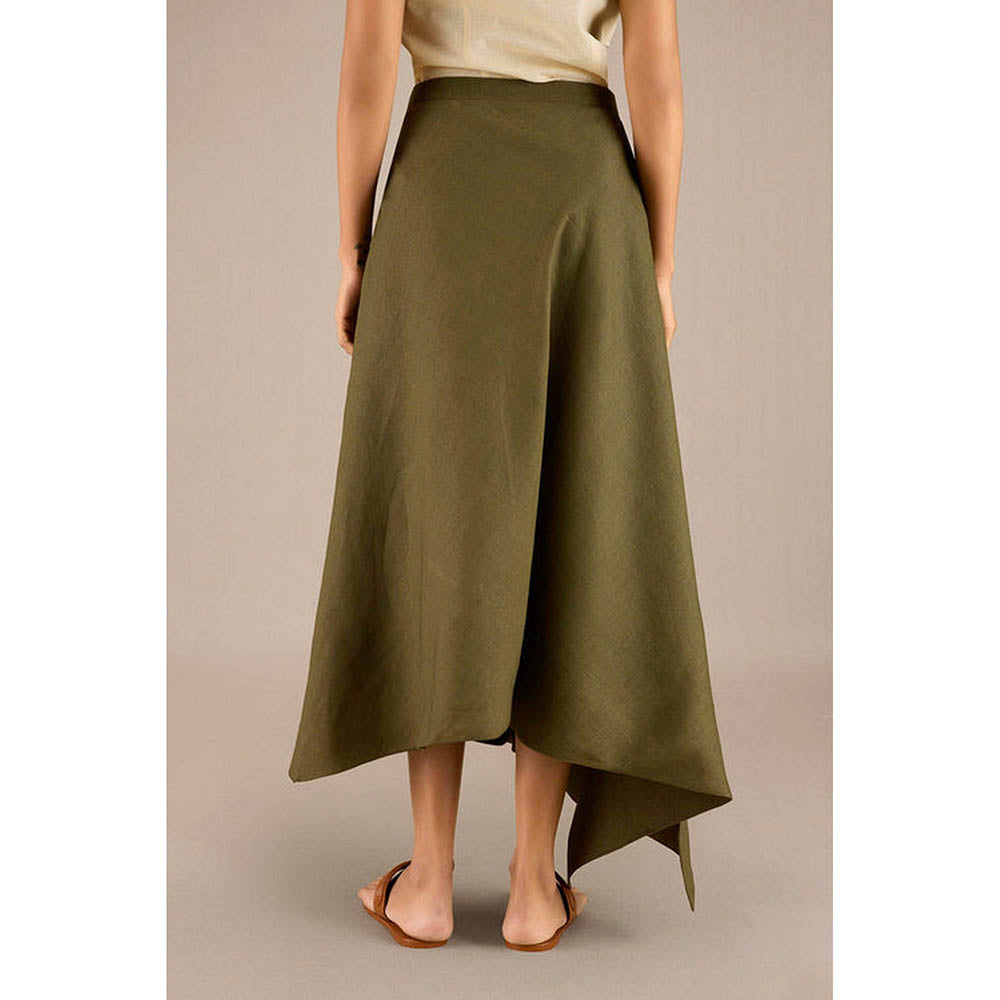AMPM Naila Olive Jacket with Skirt and Belt