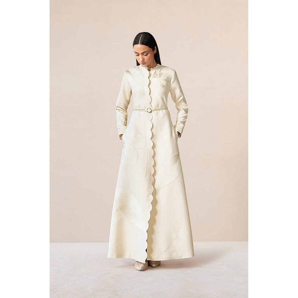 AMPM Nahid Ivory Jacket with Pant and Belt