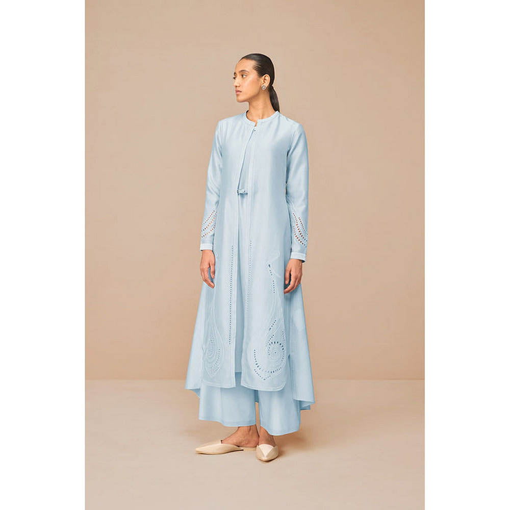AMPM Anais Blue Inner Jacket with Palazzo and Belt