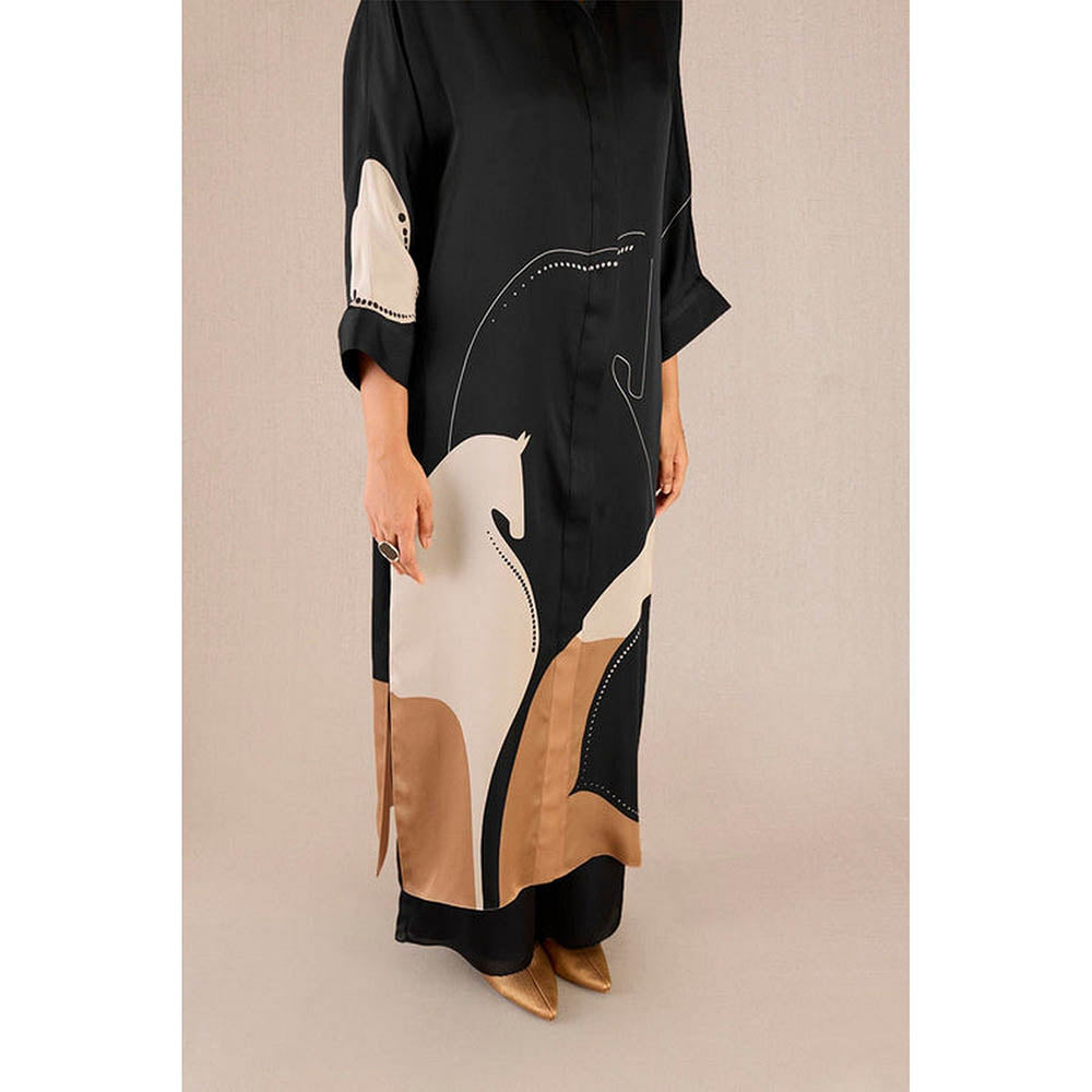 AMPM Maysa Black Kurta with Palazzo and Inner
