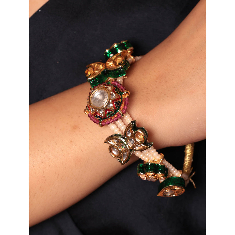 Amreli Jaipur Kundan Multi-Color Bracelet