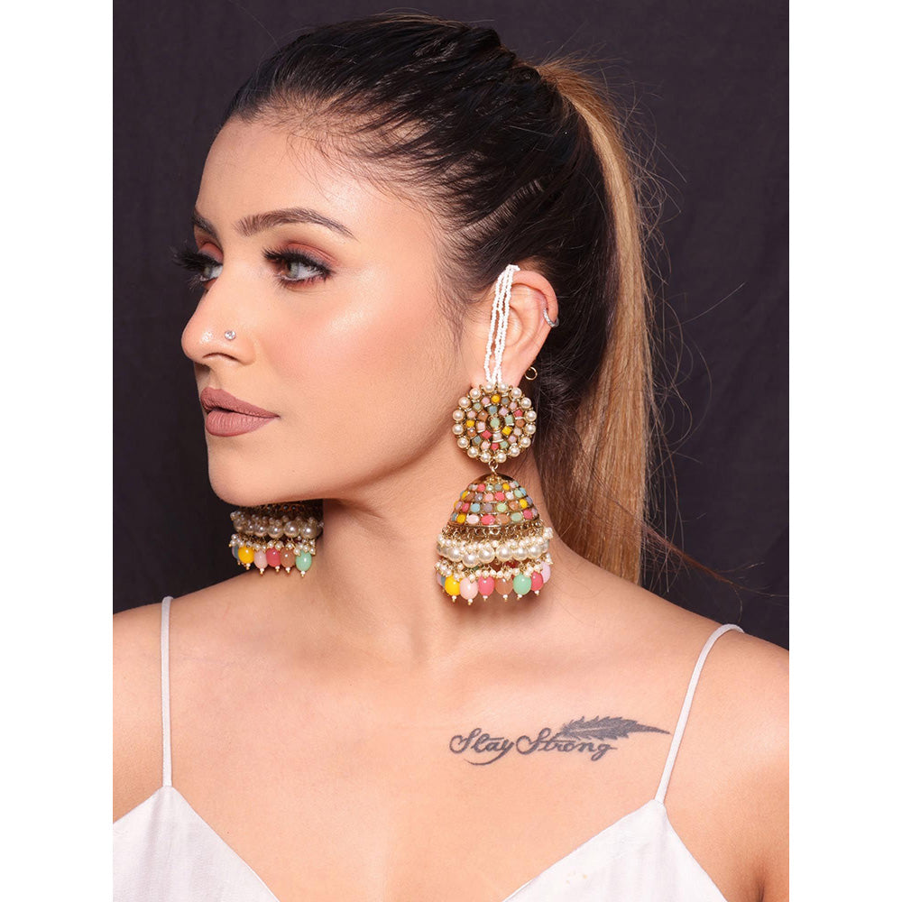 Amreli Jaipur Multi Coloured Jhumkas