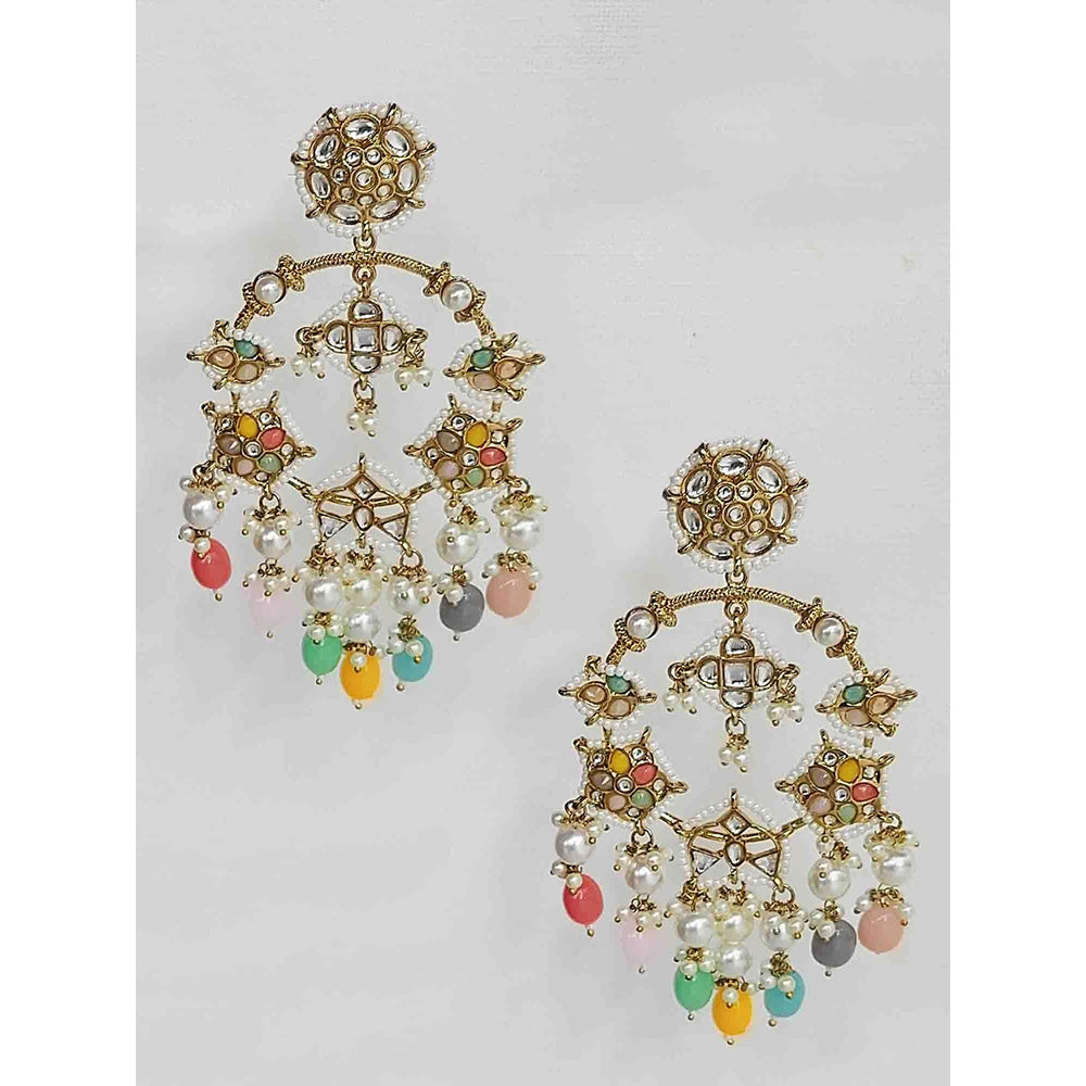 Amreli Jaipur Kundan Chandbali Earrings