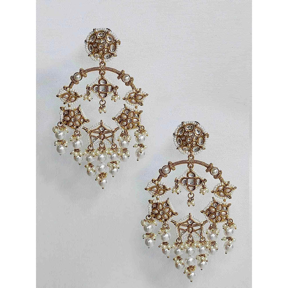 Amreli Jaipur Kundan Chandbali Earrings
