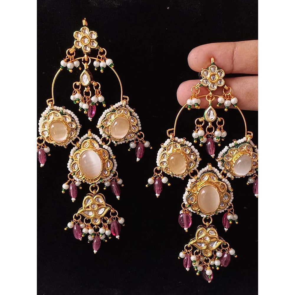 Amreli Jaipur Statement Kundan Earrings