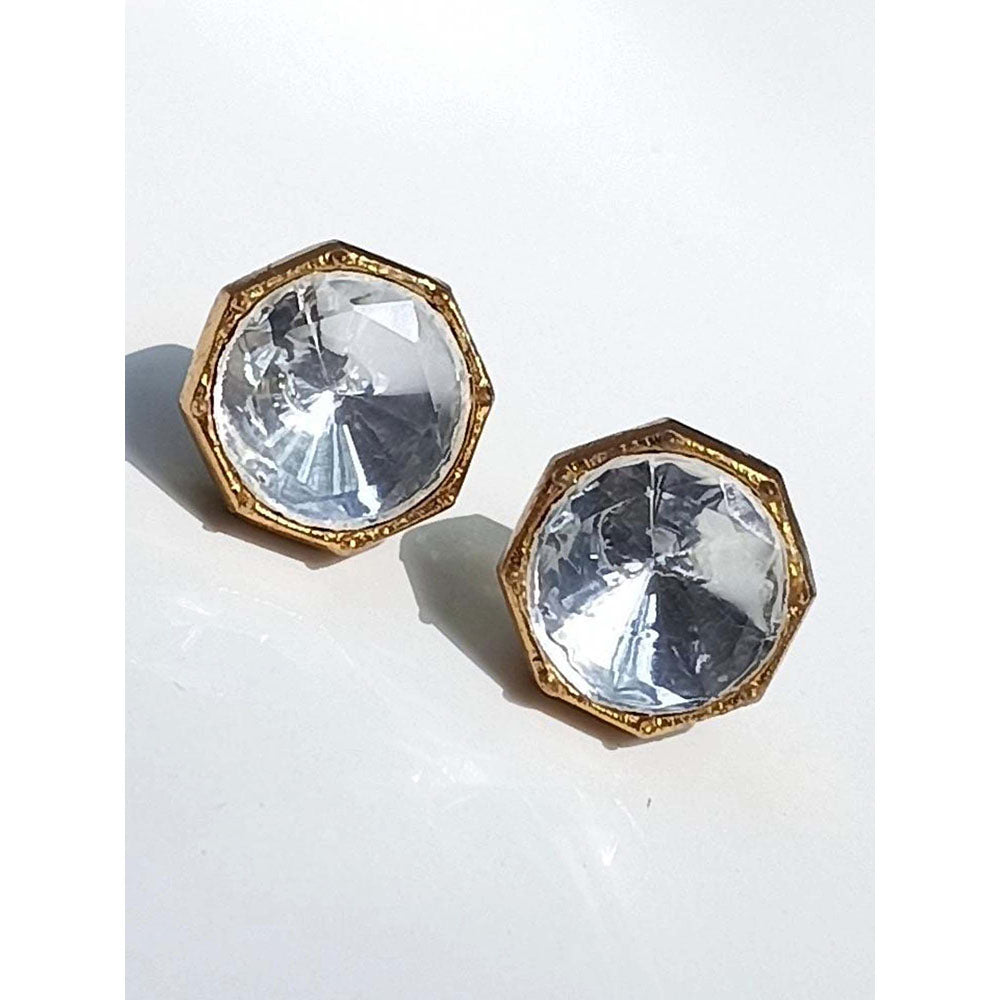 Amreli Jaipur Clear Polki Studs Earrings