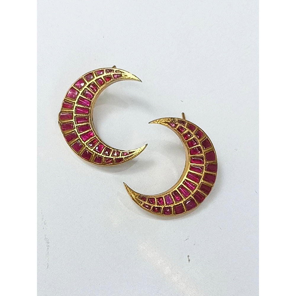 Amreli Jaipur Pink Pachi Kundan Earrings