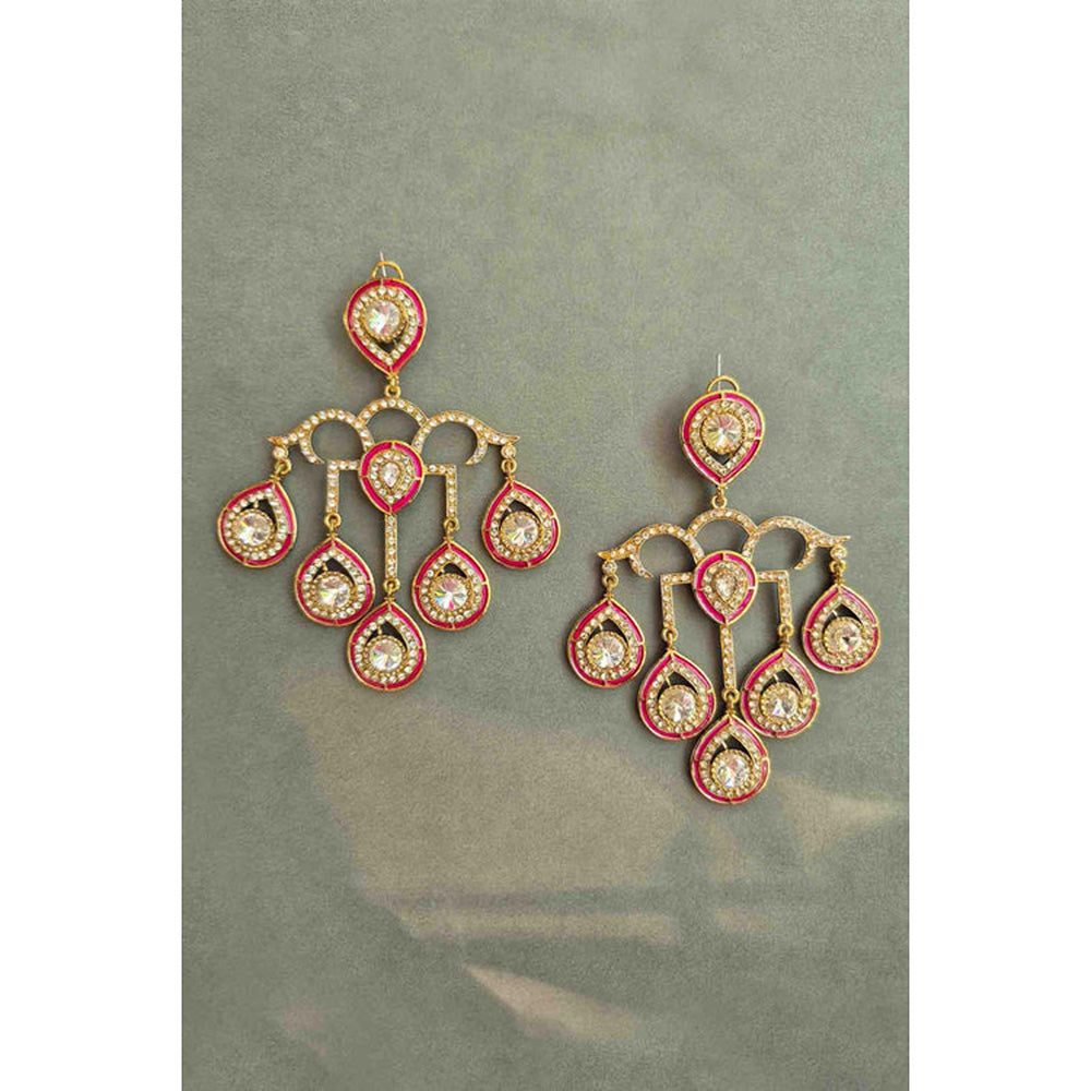 Amreli Jaipur Swasti Kundan Earrings