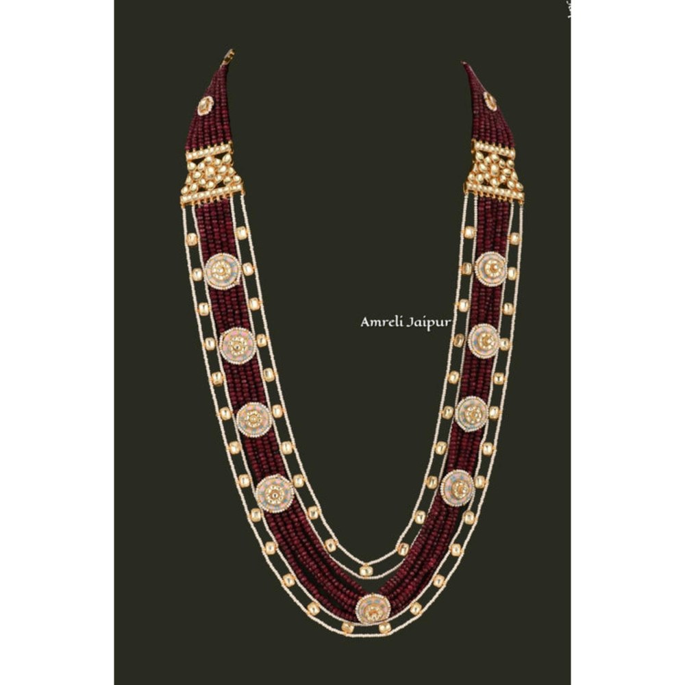 Amreli Jaipur Taj Pachi Kundan Necklace
